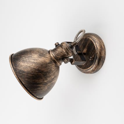 Brilagi - Fali spotlámpa TECHNO 1xE27/60W/230V bronz/patinás