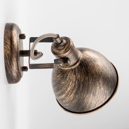 Brilagi - Fali spotlámpa TECHNO 1xE27/60W/230V bronz/patinás