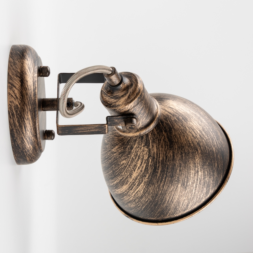 Brilagi - Fali spotlámpa TECHNO 1xE27/60W/230V bronz/patinás