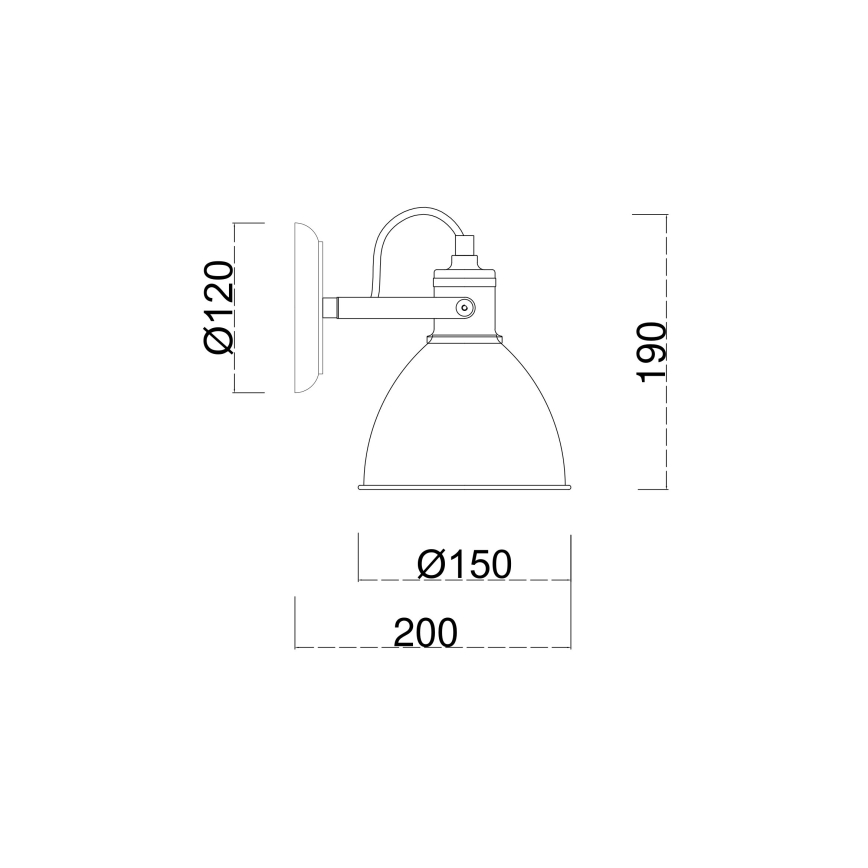 Brilagi - Fali spotlámpa TECHNO 1xE27/60W/230V bronz/patinás