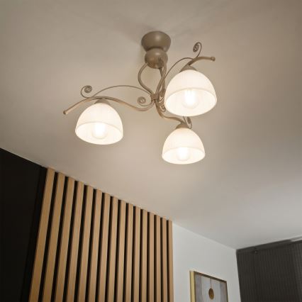 Brilagi - Felületre szerelhető csillár ANTICO MODERN 3xE27/60W/230V bézs
