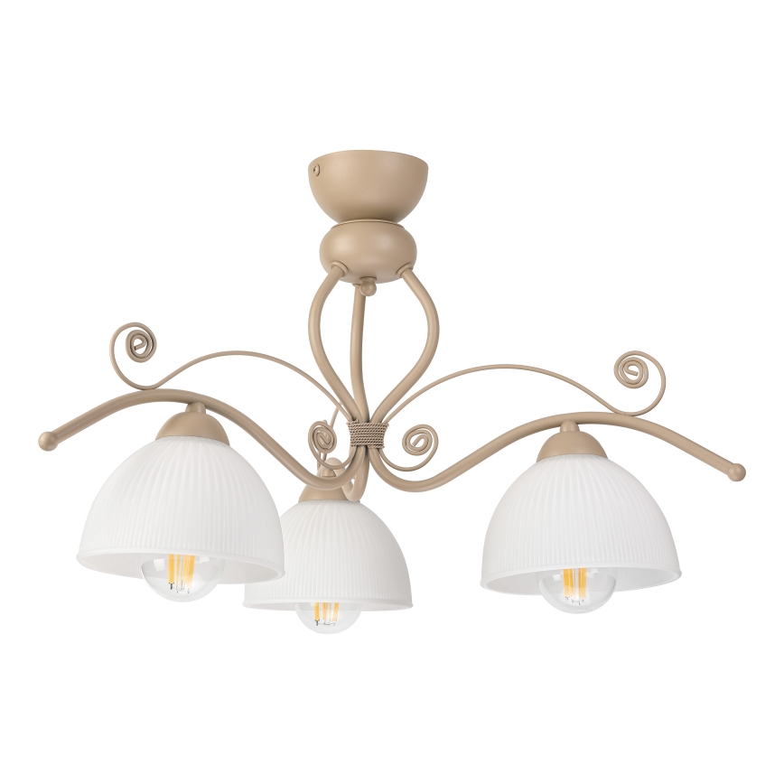 Brilagi - Felületre szerelhető csillár ANTICO MODERN 3xE27/60W/230V bézs