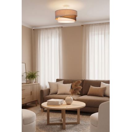 Brilagi - Felületre szerelhető csillár ARROW 1xE27/60W/230V átm. 45 cm bézs/barna/fehér