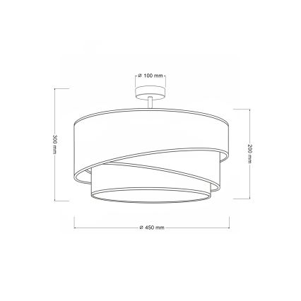 Brilagi - Felületre szerelhető csillár ARROW 1xE27/60W/230V átm. 45 cm bézs/barna/fehér