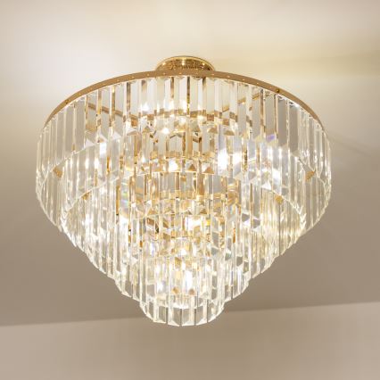 Brilagi - Felületre szerelhető csillár CRYSTAL 5xE14/40W/230V arany