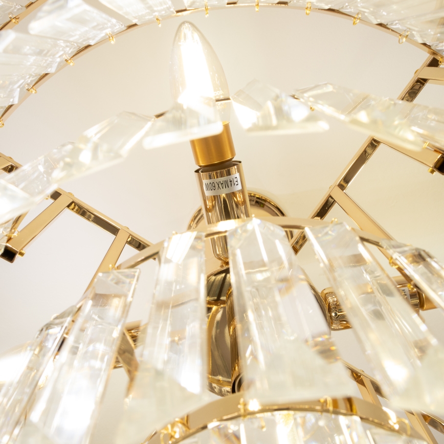 Brilagi - Felületre szerelhető csillár CRYSTAL 5xE14/40W/230V arany