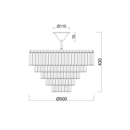 Brilagi - Felületre szerelhető csillár CRYSTAL 5xE14/40W/230V fényezett króm