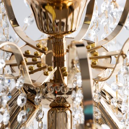 Brilagi - Felületre szerelhető csillár CRYSTAL 6xE14/60W/230V arany