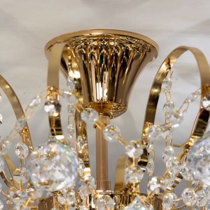 Brilagi - Felületre szerelhető csillár CRYSTAL 6xE14/60W/230V arany