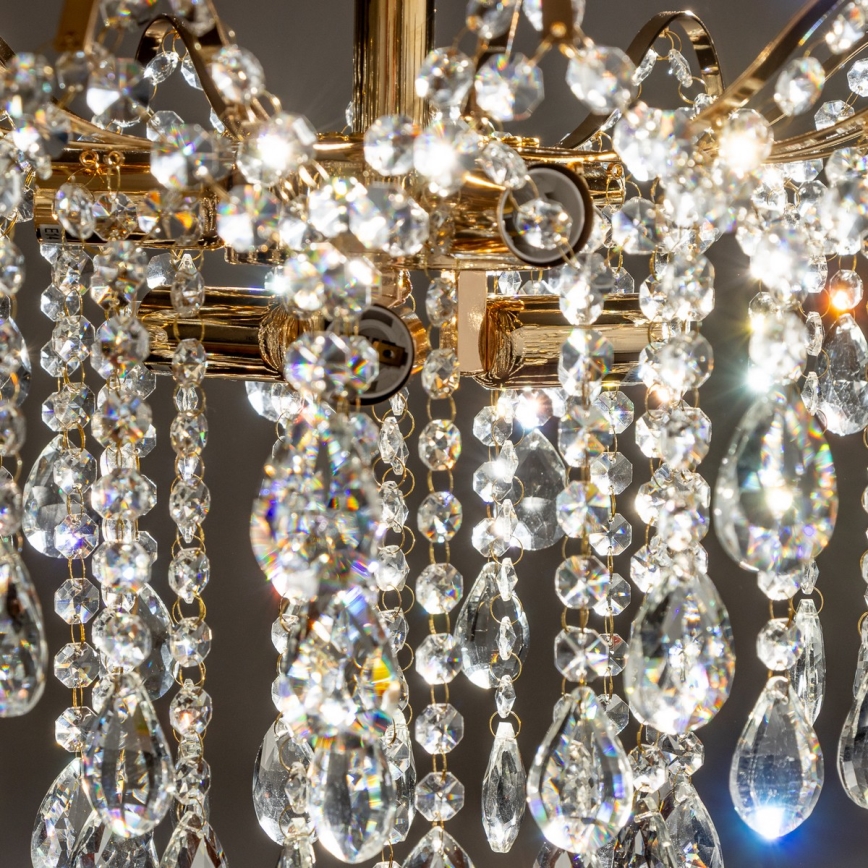 Brilagi - Felületre szerelhető csillár CRYSTAL 6xE14/60W/230V arany