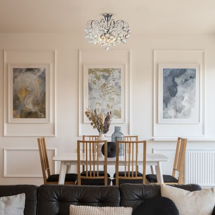 Brilagi - Felületre szerelhető csillár CRYSTAL 6xE14/60W/230V fényezett króm