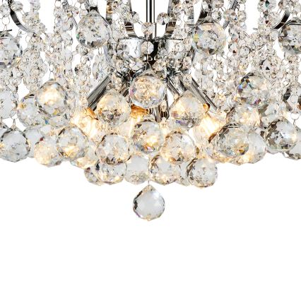 Brilagi - Felületre szerelhető csillár CRYSTAL 6xE14/60W/230V fényezett króm