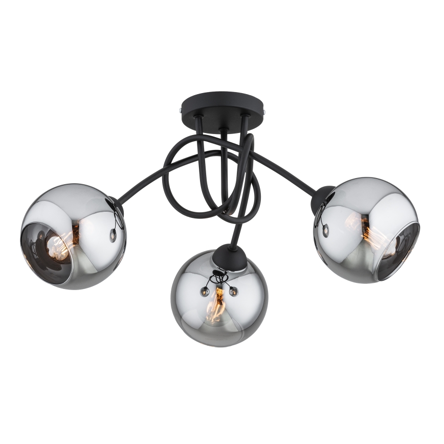 Brilagi - Felületre szerelhető csillár DIOR 3xE27/60W/230V fekete/füstszürke