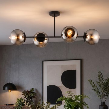 BRILAGI - Felületre szerelhető csillár DIOR 4xE27/60W/230V fekete/füstszürke