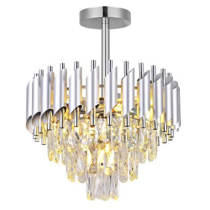 Brilagi - Felületre szerelhető csillár ECLIPSE 5xE14/10W/230V átm. 38 cm ezüst