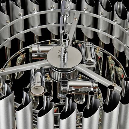 Brilagi - Felületre szerelhető csillár ECLIPSE 5xE14/10W/230V átm. 38 cm ezüst