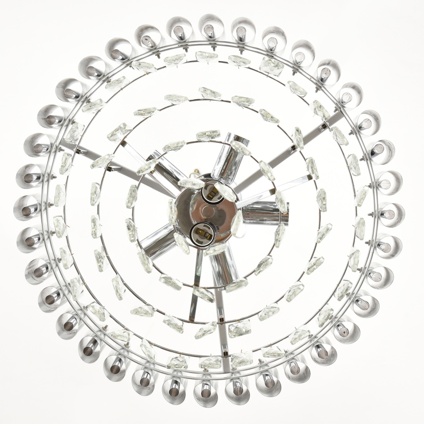 Brilagi - Felületre szerelhető csillár ECLIPSE 7xE14/10W/230V, átmérő 48 cm, ezüst