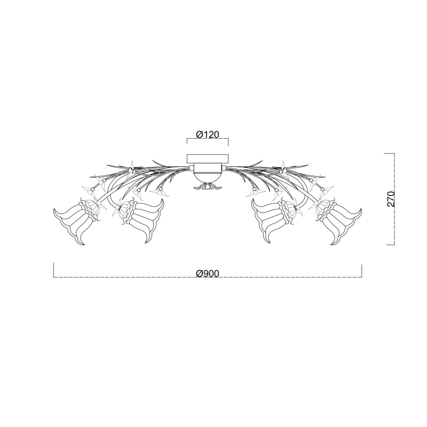 Brilagi - Felületre szerelhető csillár FLORA 6xE14/60W/230V