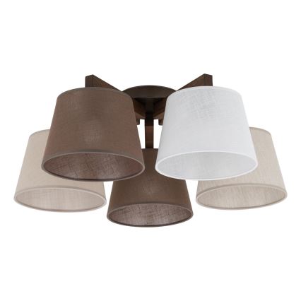 Brilagi - Felületre szerelhető csillár LATTE 5xE27/15W/230V fenyő/mix