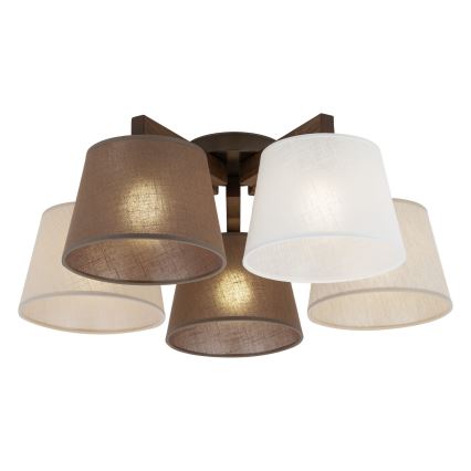 Brilagi - Felületre szerelhető csillár LATTE 5xE27/15W/230V fenyő/mix