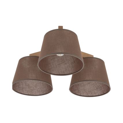 Brilagi - Felületre szerelhető csillár LATTE SABIA 3xE27/15W/230V fenyő/barna
