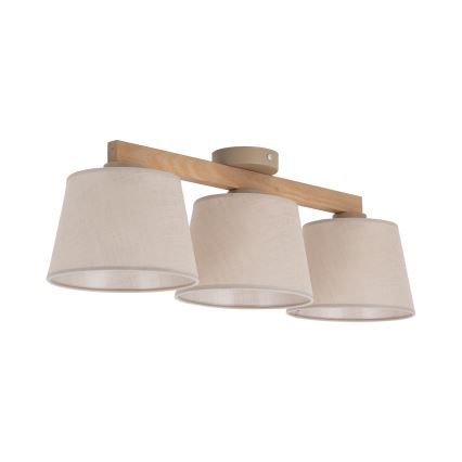 Brilagi - Felületre szerelhető csillár LATTE SABIA 3xE27/15W/230V fenyő/bézs