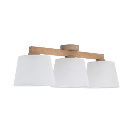 Brilagi - Felületre szerelhető csillár LATTE SABIA 3xE27/15W/230V fenyő/fehér