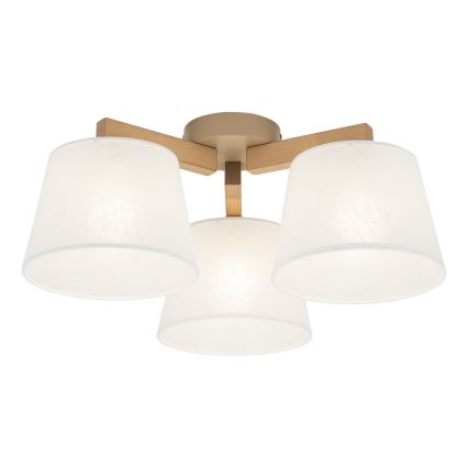 Brilagi - Felületre szerelhető csillár LATTE SABIA 3xE27/15W/230V fenyő/fehér