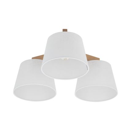 Brilagi - Felületre szerelhető csillár LATTE SABIA 3xE27/15W/230V fenyő/fehér
