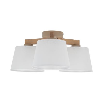 Brilagi - Felületre szerelhető csillár LATTE SABIA 3xE27/15W/230V fenyő/fehér