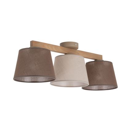 Brilagi - Felületre szerelhető csillár LATTE SABIA 3xE27/15W/230V fenyő/mix