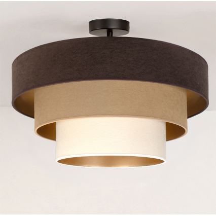 Brilagi - Felületre szerelhető csillár LUNETA 1xE27/60W/230V Ø 40 cm barna/bézs/krém