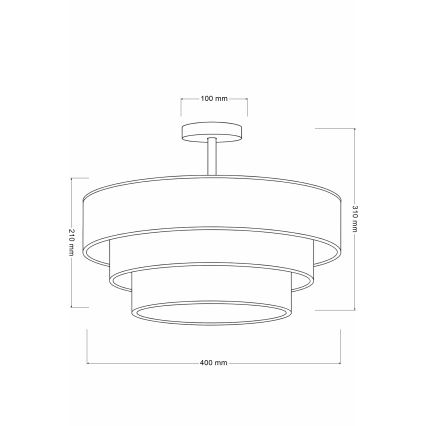 Brilagi - Felületre szerelhető csillár LUNETA 1xE27/60W/230V Ø 40 cm bézs/arany