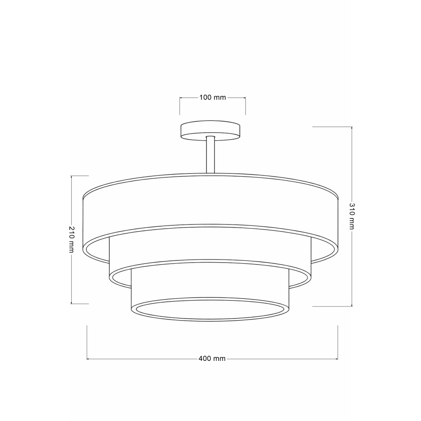Brilagi - Felületre szerelhető csillár LUNETA 1xE27/60W/230V Ø 40 cm bézs/arany