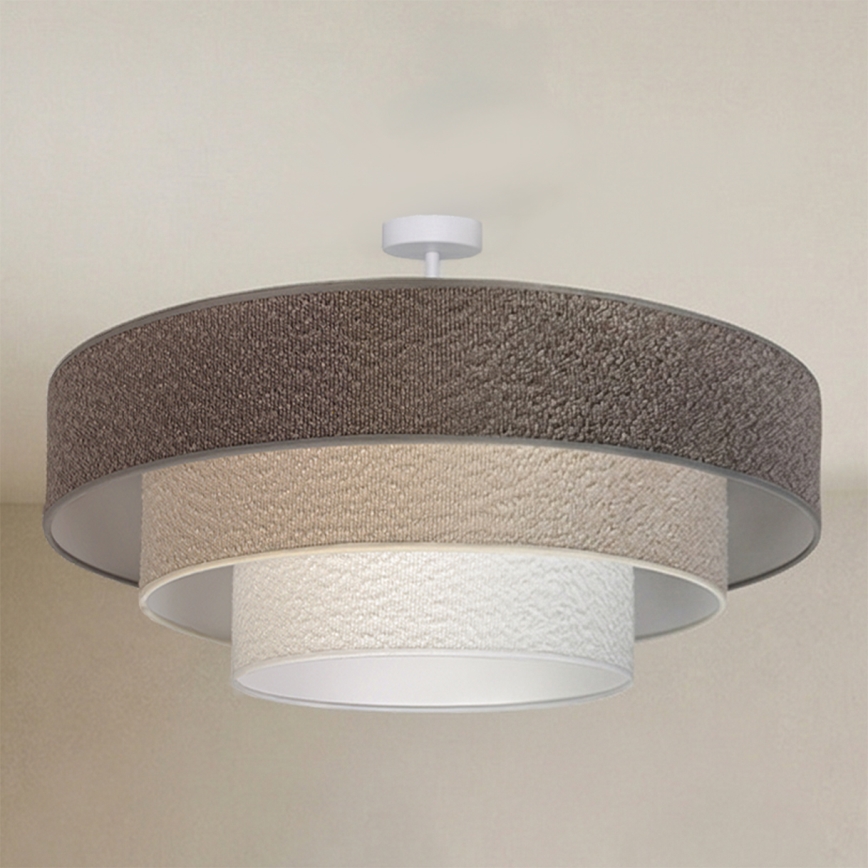 Brilagi - Felületre szerelhető csillár LUNETA 3xE27/60W/230V átmérő 80 cm szürke/krémszínű/fehér