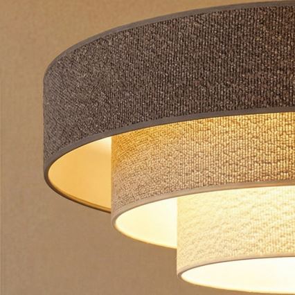 Brilagi - Felületre szerelhető csillár LUNETA 3xE27/60W/230V átmérő 80 cm szürke/krémszínű/fehér