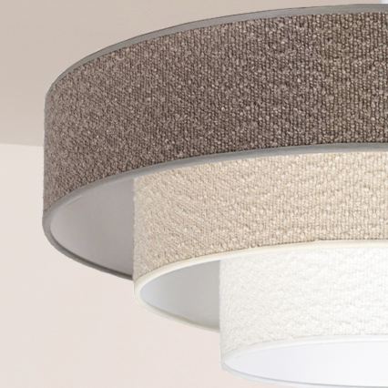 Brilagi - Felületre szerelhető csillár LUNETA 3xE27/60W/230V átmérő 80 cm szürke/krémszínű/fehér