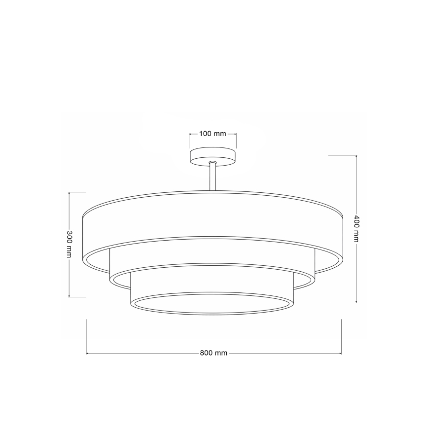 Brilagi - Felületre szerelhető csillár LUNETA 3xE27/60W/230V Ø 80 cm bézs/arany