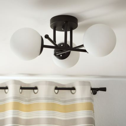 Brilagi - Felületre szerelhető csillár MALIVA 3xE14/15W/230V fekete/fehér