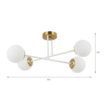 Brilagi - Felületre szerelhető csillár MALIVA 4xE14/15W/230V arany/fehér