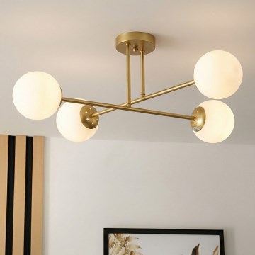 Brilagi - Felületre szerelhető csillár MALIVA 4xE14/15W/230V arany/fehér