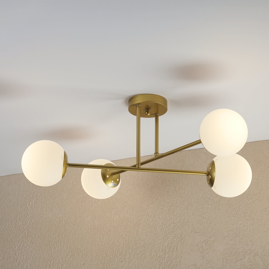 Brilagi - Felületre szerelhető csillár MALIVA 4xE14/15W/230V arany/fehér