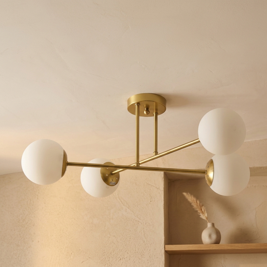 Brilagi - Felületre szerelhető csillár MALIVA 4xE14/15W/230V arany/fehér