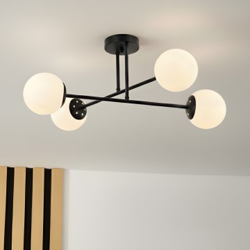 Brilagi - Felületre szerelhető csillár MALIVA 4xE14/15W/230V fekete/fehér