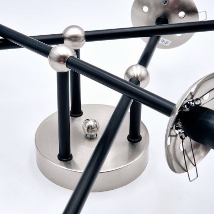 Brilagi - Felületre szerelhető csillár MALIVA 6xE14/15W/230V matt króm/füstszínű