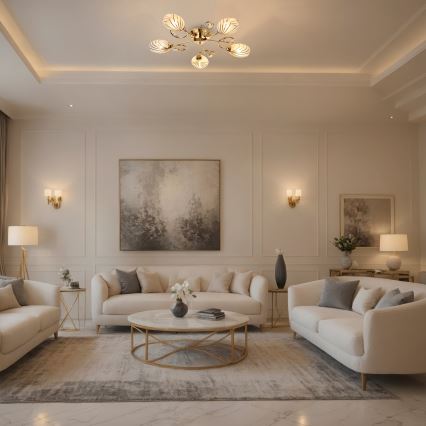 Brilagi - Felületre szerelhető csillár MEGAPOLIS 5xE14/60W/230V arany