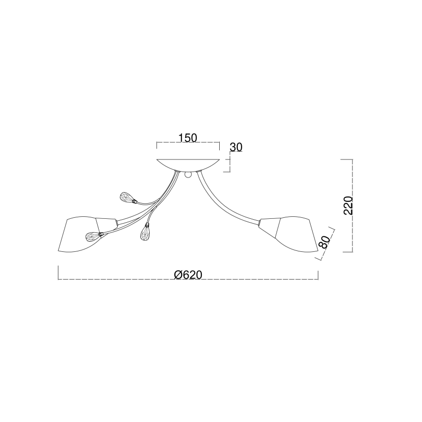 Brilagi - Csillár MEGAPOLIS 5xE14/60W/230V réz