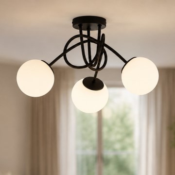 Brilagi - Felületre szerelhető csillár MILO 3xE27/60W/230V fekete