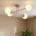 Brilagi - Felületre szerelhető csillár MILO ECRU 4xE27/60W/230V, bézs/arany