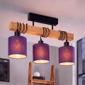 Brilagi - Felületre szerelhető csillár NUBILA 3xE27/60W/230V fenyő/lila